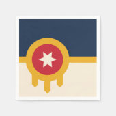 Flagge von Tulsa, Oklahoma Serviette (Vorderseite)