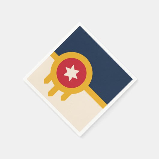 Flagge von Tulsa, Oklahoma Serviette (Ecke)