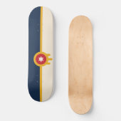 Flagge von Tulsa (Oklahoma) Skateboard (Vorderseite)