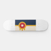 Flagge von Tulsa, Oklahoma Skateboard (Horizontal)