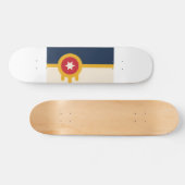 Flagge von Tulsa, Oklahoma Skateboard (Horizontal)