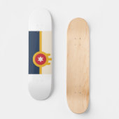 Flagge von Tulsa, Oklahoma Skateboard (Vorderseite)