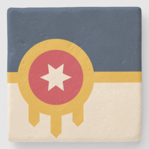 Flagge von Tulsa (Oklahoma) Steinuntersetzer