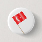 Flagge von Turkiye Button (Vorderseite)