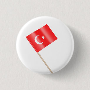 Flagge von Turkiye Button