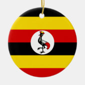 Flagge von Uganda-Verzierung Keramik Ornament (Vorne)