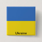 Flagge von Ukraine Button (Vorderseite)