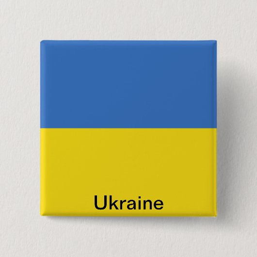 Flagge von Ukraine Button (Vorderseite)