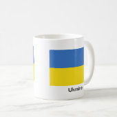 Flagge von Ukraine Kaffeetasse (VorderseiteRechts)