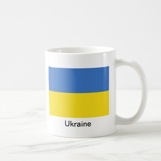 Flagge von Ukraine Kaffeetasse (Rechts)