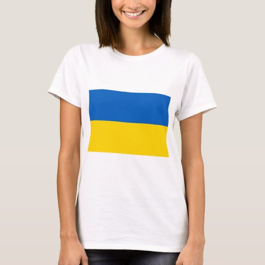 Flagge von Ukraine T-Shirt (Vorderseite)
