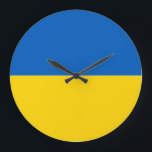 Flagge von Ukraine-Uhr Große Wanduhr<br><div class="desc"></div>