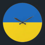 Flagge von Ukraine-Uhr Große Wanduhr<br><div class="desc"></div>