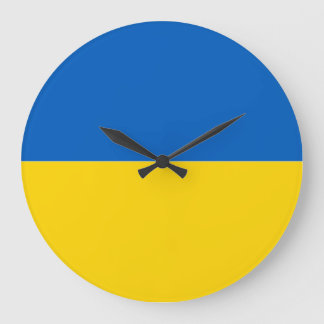 Flagge von Ukraine-Uhr Große Wanduhr