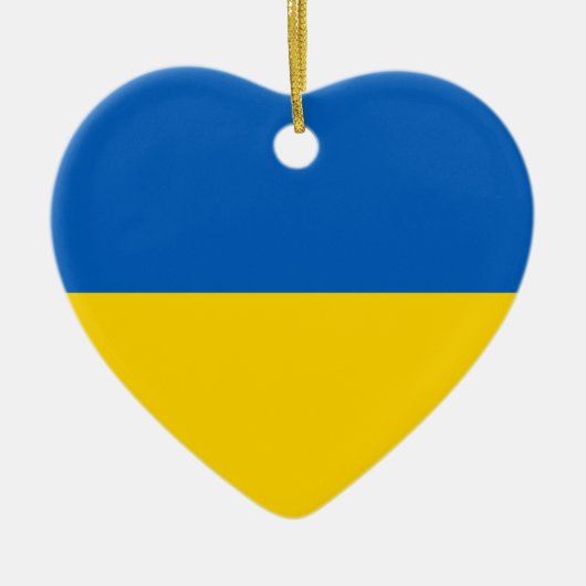 Flagge von Ukraine - ukrainische Flagge - Keramik Ornament (Vorne)