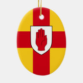 Flagge von Ulster Keramik Ornament (Hinten)