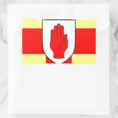 Flagge von Ulster - Nordirland Rechteckiger Aufkleber (Tasche)
