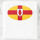 Flagge von Ulster Ovaler Aufkleber (Tasche)
