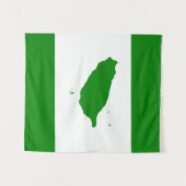 Flagge von unabhängigem Taiwan - 臺灣獨立運動 - 台灣獨立運動 Wandteppich (Vorderseite (Horizontal))