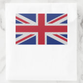 Flagge von Union Jack Woven Rechteckiger Aufkleber (Tasche)