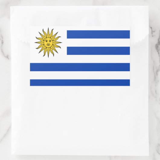 Flagge von Uruguay Rechteckiger Aufkleber (Tasche)