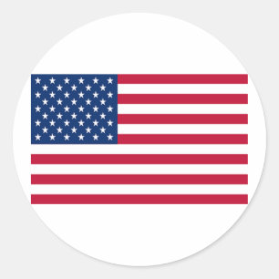 Flagge von USA Runder Aufkleber