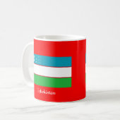 Flagge von Usbekistan Kaffeetasse (Vorderseite Links)