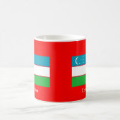 Flagge von Usbekistan Kaffeetasse (Mittel)