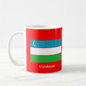 Flagge von Usbekistan Kaffeetasse (Links)