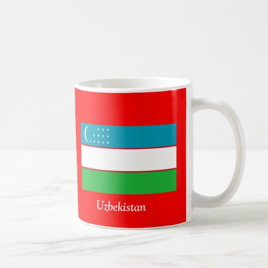 Flagge von Usbekistan Kaffeetasse (Rechts)