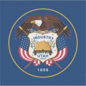 Flagge von Utah Aufkleber (Vorderseite)