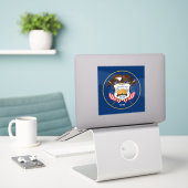 Flagge von Utah Aufkleber (Laptop auf Schreibtisch)