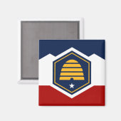 Flagge von Utah (Beehive Flag) Magnet (Vorderseite/Rückseite)