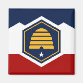 Flagge von Utah (Beehive Flag) Magnet (Vorne)