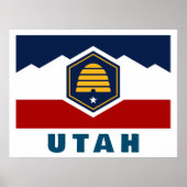 Flagge von Utah (Beehive Flag) Poster (Vorne)