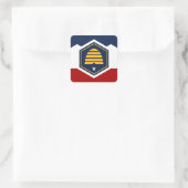 Flagge von Utah (Beehive Flag) Quadratischer Aufkleber (Tasche)