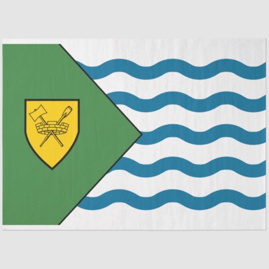 Flagge von Vancouver (British Columbia, Kanada) Seidenpapier (Vorderseite)