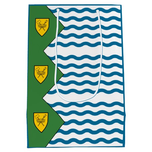 Flagge von Vancouver, British Columbia Mittlere Geschenktüte (Rückseite)