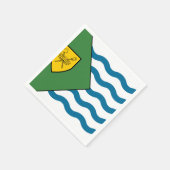 Flagge von Vancouver, British Columbia Serviette (Ecke)