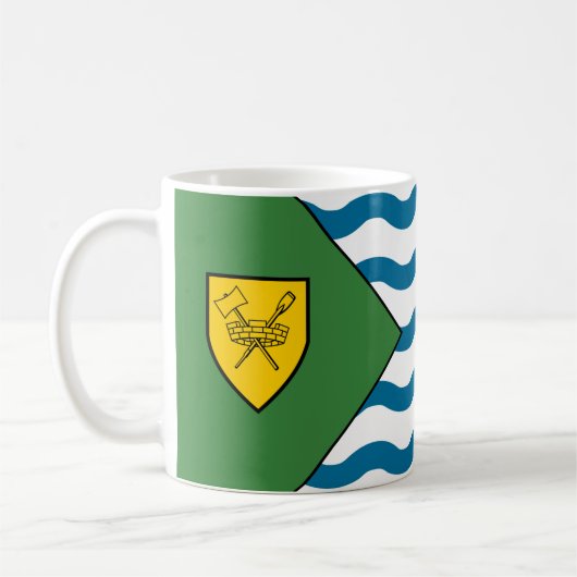 Flagge von Vancouver - Kanada Kaffeetasse (Links)