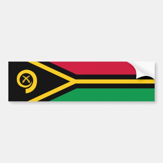 Flagge von Vanuatu Autoaufkleber (Vorne)