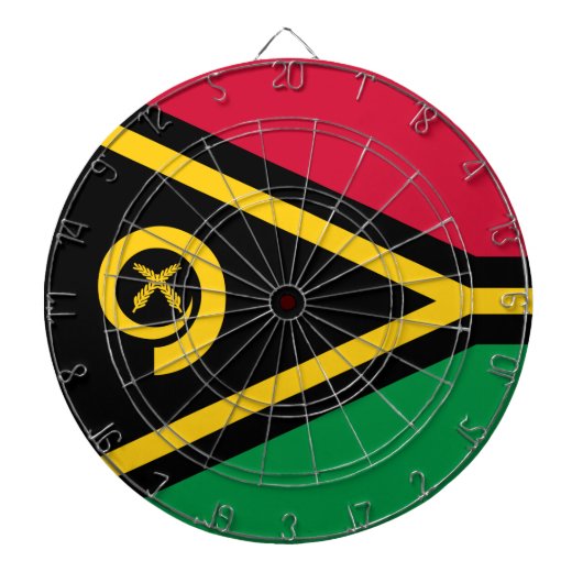 Flagge von Vanuatu Dartscheibe (vorne)