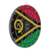 Flagge von Vanuatu Dartscheibe (Vorderseite Links)