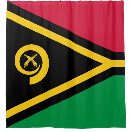 Flagge von Vanuatu Duschvorhang (Vorderseite)