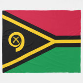 Flagge von Vanuatu Fleecedecke (Vorderseite (Horizontal))