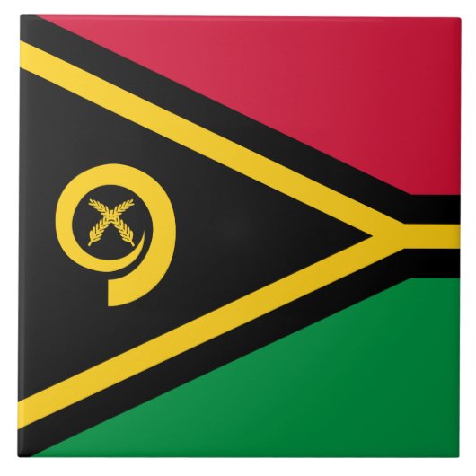 Flagge von Vanuatu Fliese (Vorderseite)