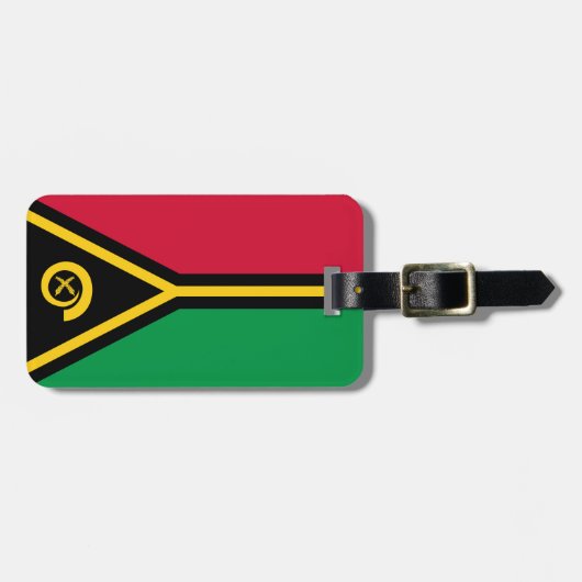 Flagge von Vanuatu Gepäckanhänger (Vorderseite horizontal)