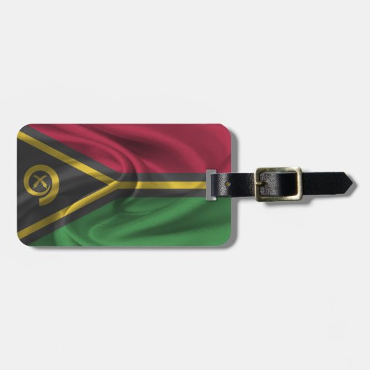 Flagge von Vanuatu Gepäckanhänger (Vorderseite horizontal)