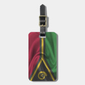 Flagge von Vanuatu Gepäckanhänger (Vorderseite vertikal)