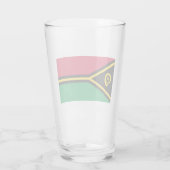 Flagge von Vanuatu Glas (Rückseite)